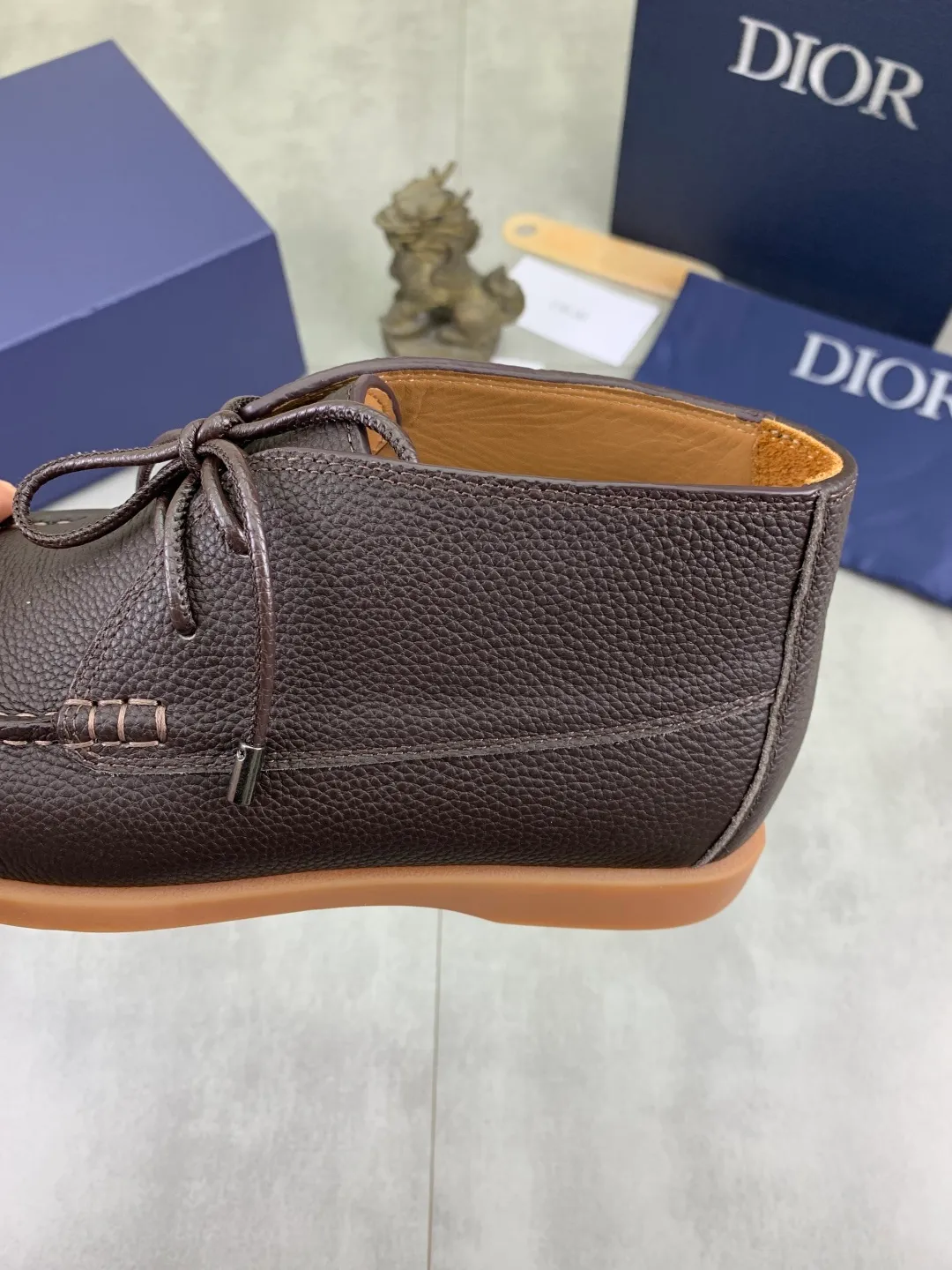 Men's Men's Shoes 💰P580 New Niuli💰High Version 💎💎💎Dior Original! Top Italian purchasing agent! Men's high-top business casual leather shoes, original imported calfskin upper, oiled edges, ultimate texture, gentleman style, imported cowhide lining inside, top-quality original Italian rubber outsole, first-class workmanship, top quality! Size: 39-44 (45 customized)